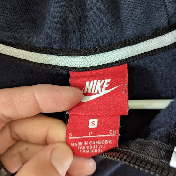Nike Sportswear Mens Full Zip Fleece Casual Hoodie Small Navy Blue 4.737 - Picture 5 of 9